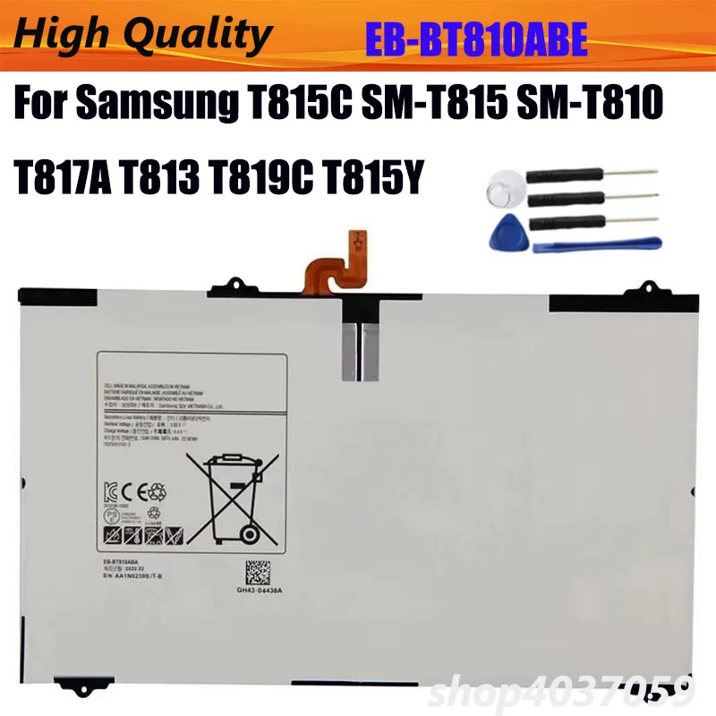 Совершенно новый аккумулятор для планшета EB-BT810ABE 5870 мА для Samsung Galaxy S2 9,7 T815C SM-T815 SM-T810 T817A T813 T819C T815Y
Совершенно новый аккумулятор для планшета EB-BT810ABE 5870 мА для Samsung Galaxy S2 9,7 T815C SM-T815 SM-T810 T817A T813 T819C T815Y