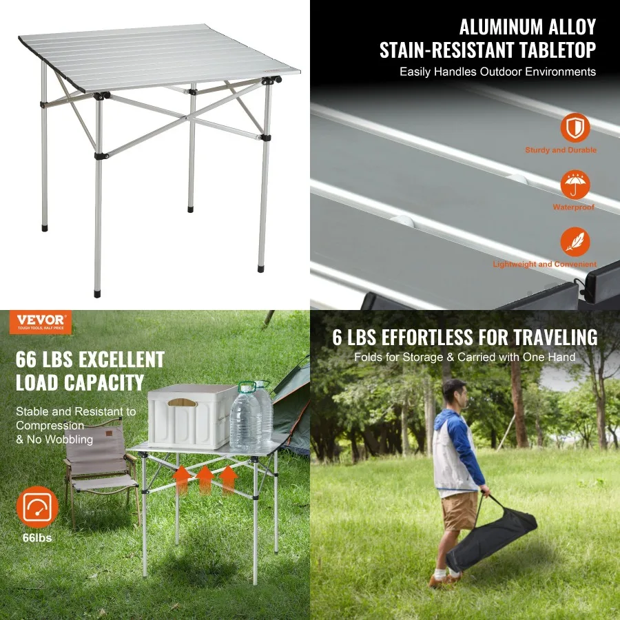 VEVOR Folding Camping Table Outdoor Portable Side Tables Lightweight Fold Up Table Aluminum Ultra Compact Work Table with Carry
VEVOR Folding Camping Table Outdoor Portable Side Tables Lightweight Fold Up Table Aluminum Ultra Compact Work Table with Carry