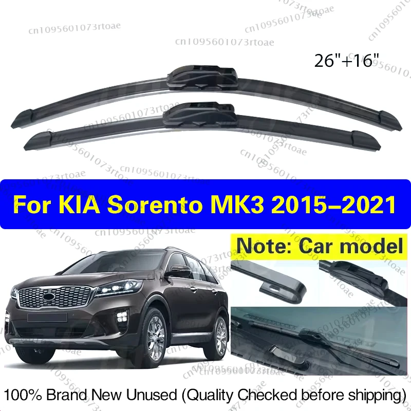 For Kia SORENTO MK3 2015-2021 Front Windscreen Wiper Blade Brushes U J Hook 26"+16" Car Accessories 2016 2017 2018 2019 2020
For Kia SORENTO MK3 2015-2021 Front Windscreen Wiper Blade Brushes U J Hook 26"+16" Car Accessories 2016 2017 2018 2019 2020