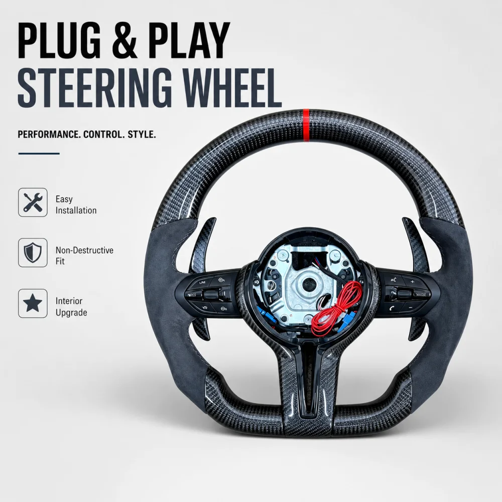 Suede Carbon Fiber Steering Wheel For BMW M Sport M3 M5 F20 F22 F23 F30 F33 F34 X1 F48 X5 F15 X3 F25 F80 E90 E70 E84 Interior
Suede Carbon Fiber Steering Wheel For BMW M Sport M3 M5 F20 F22 F23 F30 F33 F34 X1 F48 X5 F15 X3 F25 F80 E90 E70 E84 Interior