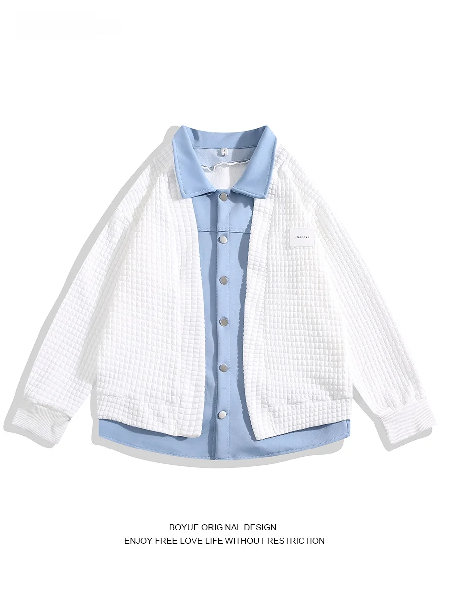 Мужская замшевая куртка Boyue: модный студенческий стиль, имитация двухслойного пальто, свободный крой, на пуговицах, для весны, осени и зимы
Мужская замшевая куртка Boyue: модный студенческий стиль, имитация двухслойного пальто, свободный крой, на пуговицах, для весны, осени и зимы