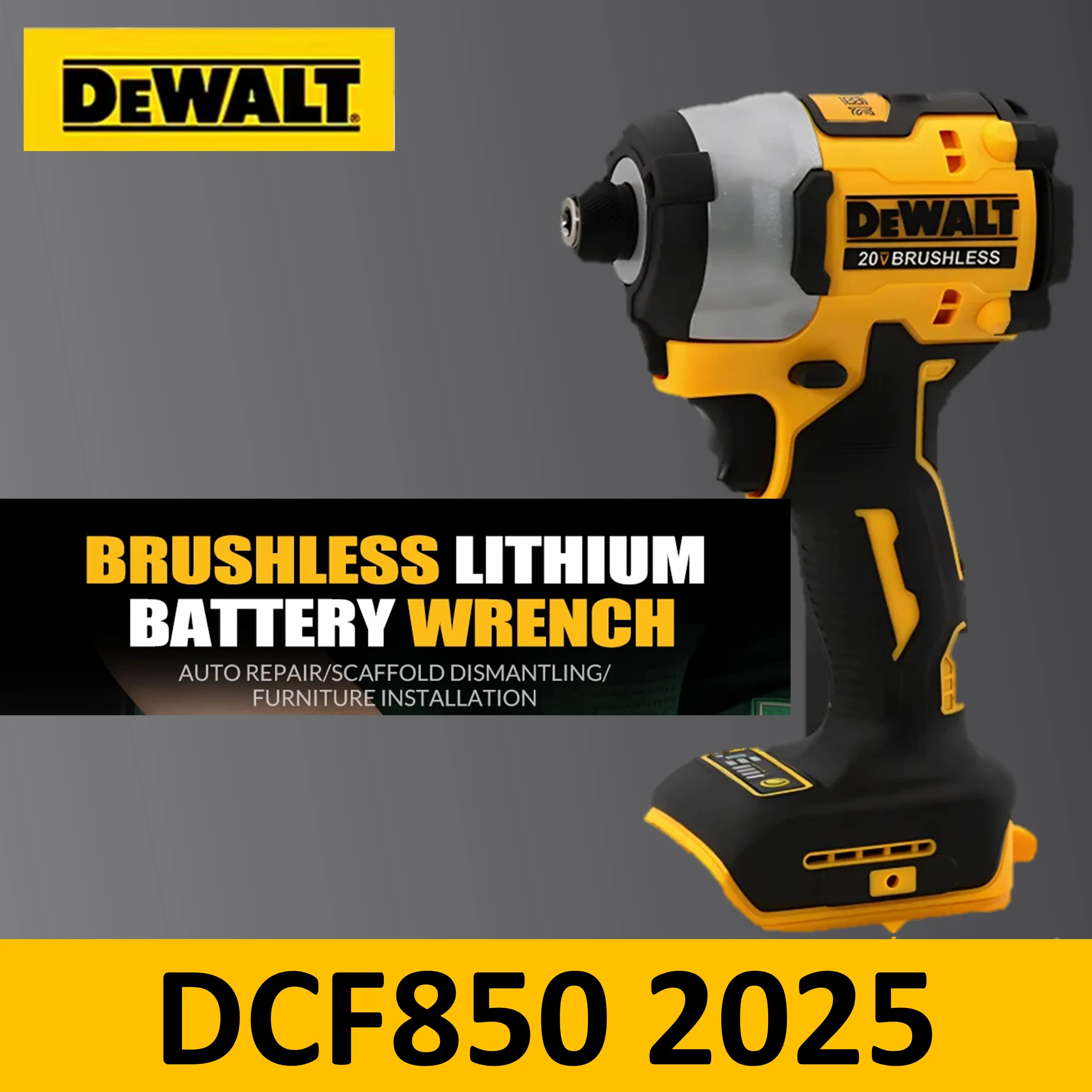 2025 DEWALT Impact Driver Electric Driver 20V Lithium Battery Brushless DCF850 screwdrivers High Torque tools 공구
2025 DEWALT Impact Driver Electric Driver 20V Lithium Battery Brushless DCF850 screwdrivers High Torque tools 공구