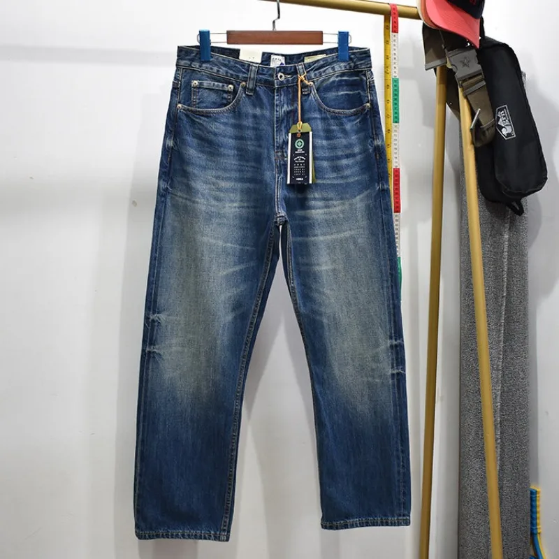 12.5oz 100% Cotton Washed Selvedge Denim Jeans for Men 2026 Spring Summer American Retro Casual Loose Straight Pants Trousers
12.5oz 100% Cotton Washed Selvedge Denim Jeans for Men 2026 Spring Summer American Retro Casual Loose Straight Pants Trousers