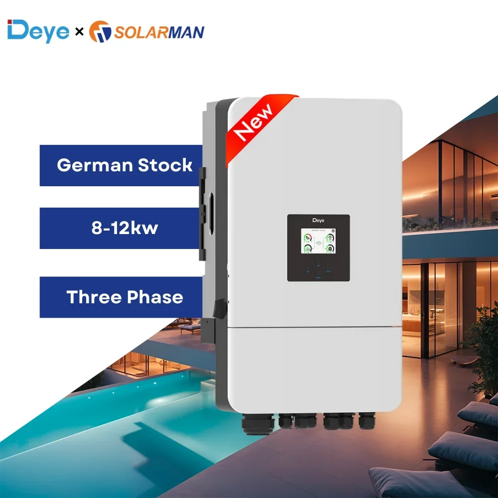 Deye SUN-8/10/12K-SG05LP3-EU-SM2 Three Phase Hybrid Solar 10kw Inverter Stock DC/AC Inverter LV Battery Solar Inverters Sunsynk
Deye SUN-8/10/12K-SG05LP3-EU-SM2 Three Phase Hybrid Solar 10kw Inverter Stock DC/AC Inverter LV Battery Solar Inverters Sunsynk