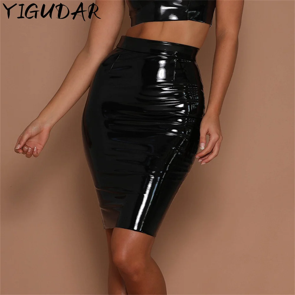 Latex Leather Mini Skirt Lady Office PVC Skinny Pencil Skirts Sexy High Waist Skirts Short Women Bodycon Clubwear Custom
Latex Leather Mini Skirt Lady Office PVC Skinny Pencil Skirts Sexy High Waist Skirts Short Women Bodycon Clubwear Custom