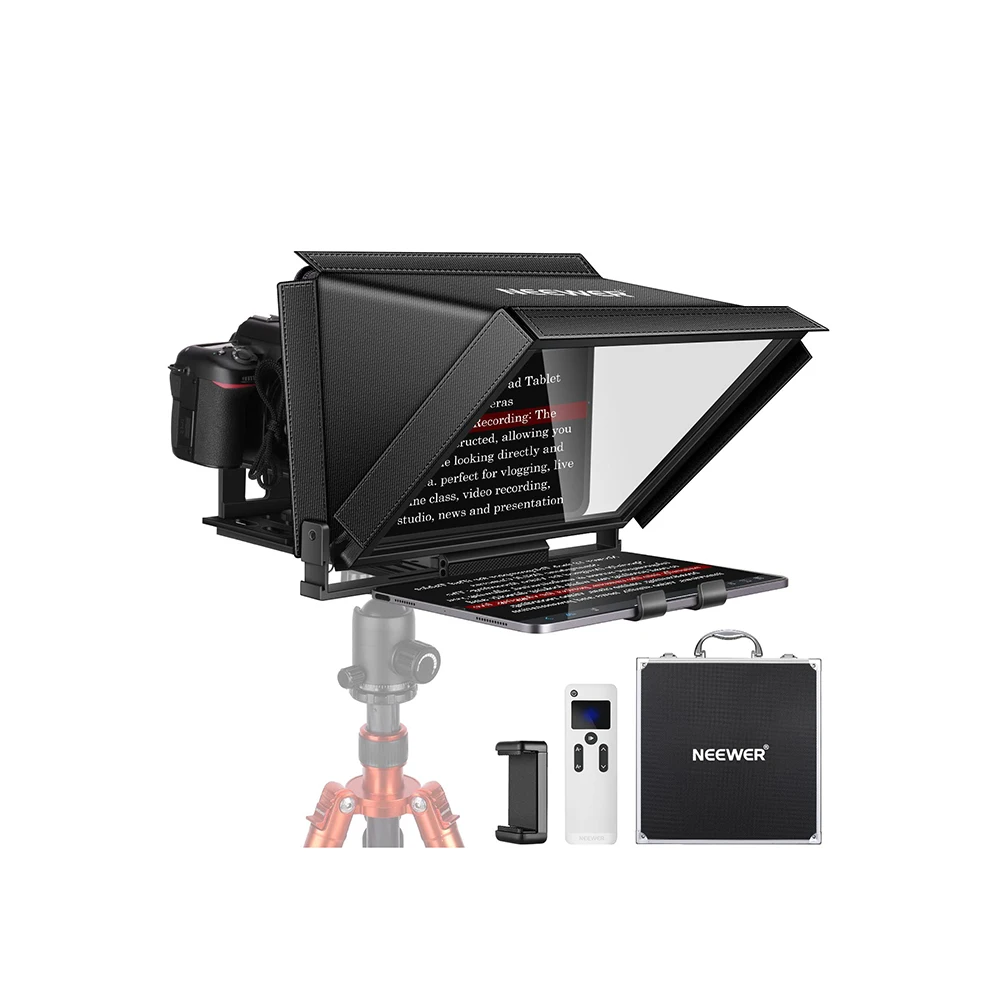 Recording Video And Audio Tv Prompter Hd Display NEEWER X12 Aluminum Teleprompter With RT-110 Remote Control
Recording Video And Audio Tv Prompter Hd Display NEEWER X12 Aluminum Teleprompter With RT-110 Remote Control