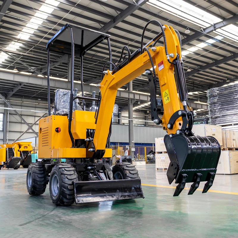 CNMC 1 Ton Mini Backhoe Excavator Wheeled Excavator Compact Mechanical Excavator Digger EPA CE Certified Farm Garden Use
CNMC 1 Ton Mini Backhoe Excavator Wheeled Excavator Compact Mechanical Excavator Digger EPA CE Certified Farm Garden Use