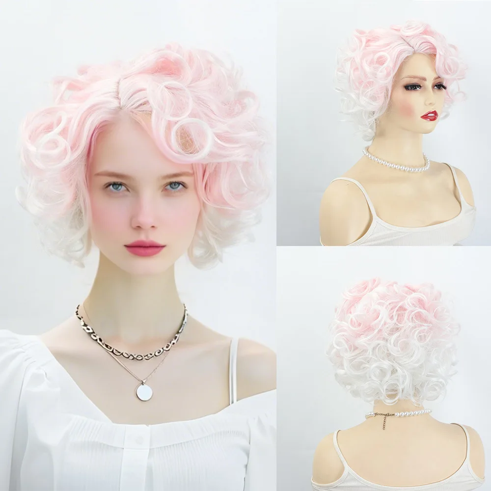 Women’s Pink - White Gradient Curly Short Wig, Heat - Resistant & Breathable, Ideal for Theme Parties & Fashion Shows
Women’s Pink - White Gradient Curly Short Wig, Heat - Resistant & Breathable, Ideal for Theme Parties & Fashion Shows