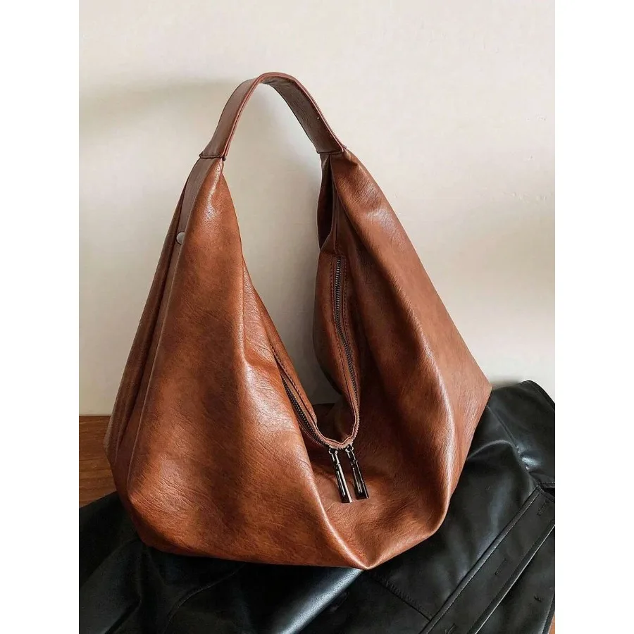 1pc Large Capacity Solid Color Suede Tote Bag, Women's Casual Hobo Bag, Fashion Shoulder Underarm Bag, Suitable For Women's Dai
1pc Large Capacity Solid Color Suede Tote Bag, Women's Casual Hobo Bag, Fashion Shoulder Underarm Bag, Suitable For Women's Dai