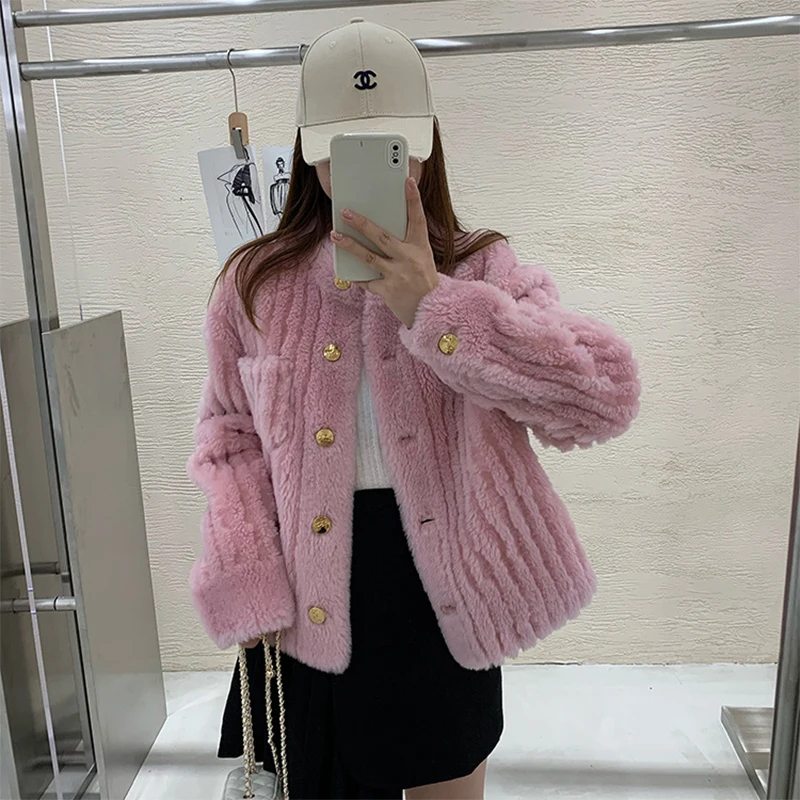 2023 New Autumn Winter Sheep Shearling Fur Coat For Women Real Fur Jacket 100% Wool Overcoat Korean Fashion Female Slim
2023 New Autumn Winter Sheep Shearling Fur Coat For Women Real Fur Jacket 100% Wool Overcoat Korean Fashion Female Slim