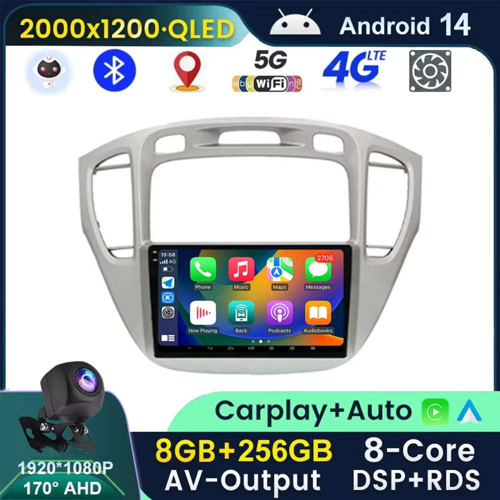 QLED 2K Android 14 For Toyota Highlander 1 2001 - 2007 Car Radio Multimedia Autoradio Video Player Carplay GPS 2 DIN NO DVD
QLED 2K Android 14 For Toyota Highlander 1 2001 - 2007 Car Radio Multimedia Autoradio Video Player Carplay GPS 2 DIN NO DVD