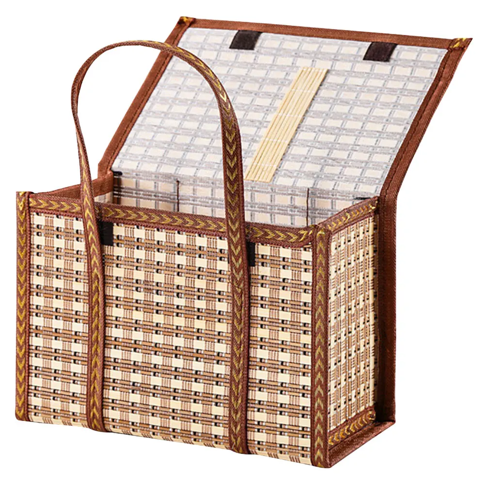 1pc Lidded Bamboo Woven Packaging Storage For Fruits Mooncakes Hairy Crabs Portable Picnic Carrying Foldable Food Storage Bamboo
1pc Lidded Bamboo Woven Packaging Storage For Fruits Mooncakes Hairy Crabs Portable Picnic Carrying Foldable Food Storage Bamboo