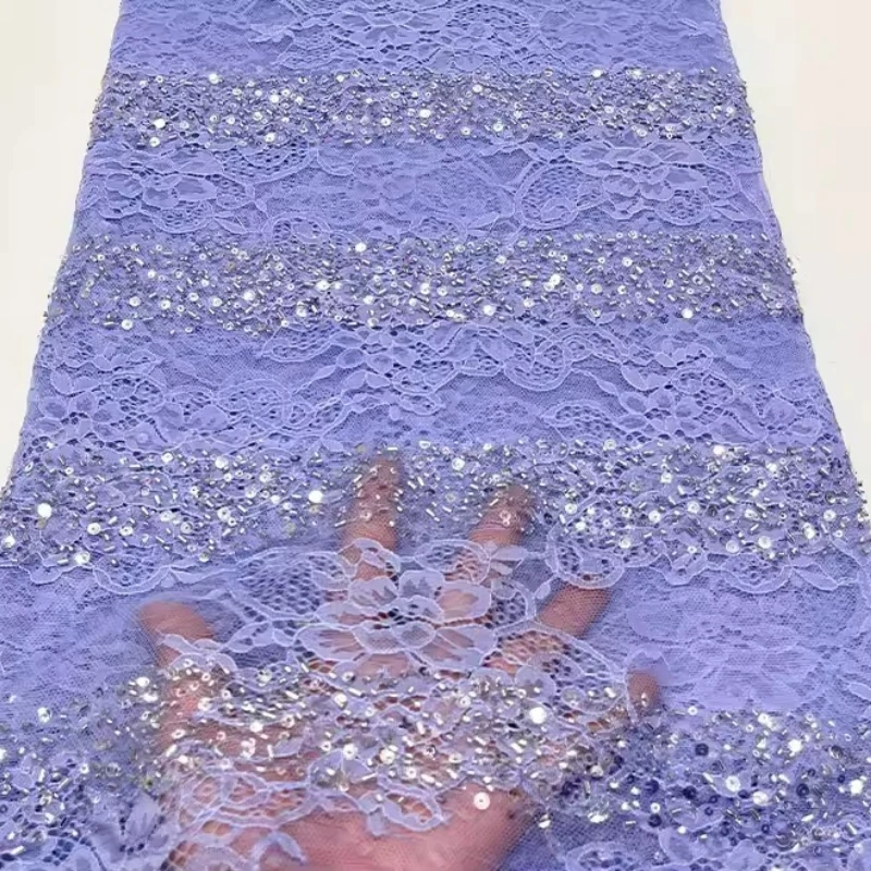 Purple Lace Mesh Fabric, European Style Beaded & Sequin Embroidered Material for Wedding Dress, Evening Gown and Party Dress DIY
Purple Lace Mesh Fabric, European Style Beaded & Sequin Embroidered Material for Wedding Dress, Evening Gown and Party Dress DIY