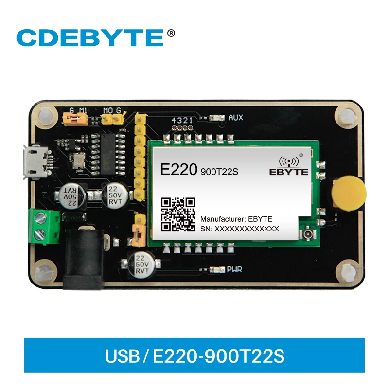 CDEBYTE LLCC68 LoRa Test Board Module 868MHz 915MHz Test Kit USB Interface and Antenna UART Wireless Module E220-900TBL-01
CDEBYTE LLCC68 LoRa Test Board Module 868MHz 915MHz Test Kit USB Interface and Antenna UART Wireless Module E220-900TBL-01