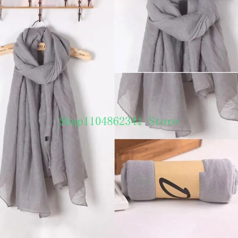 5ASD Женщины мягкие хлопковые льняные шарф Шал
5ASD Женщины мягкие хлопковые льняные шарф Шал