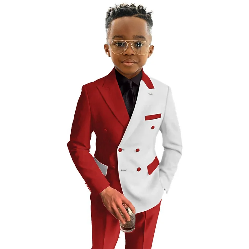 White Red Boys Suit 2 Piece Set Beaded Wedding Tuxedo for Kids Jacket Pants 2-16 Years Old Formal Groom Customization
White Red Boys Suit 2 Piece Set Beaded Wedding Tuxedo for Kids Jacket Pants 2-16 Years Old Formal Groom Customization