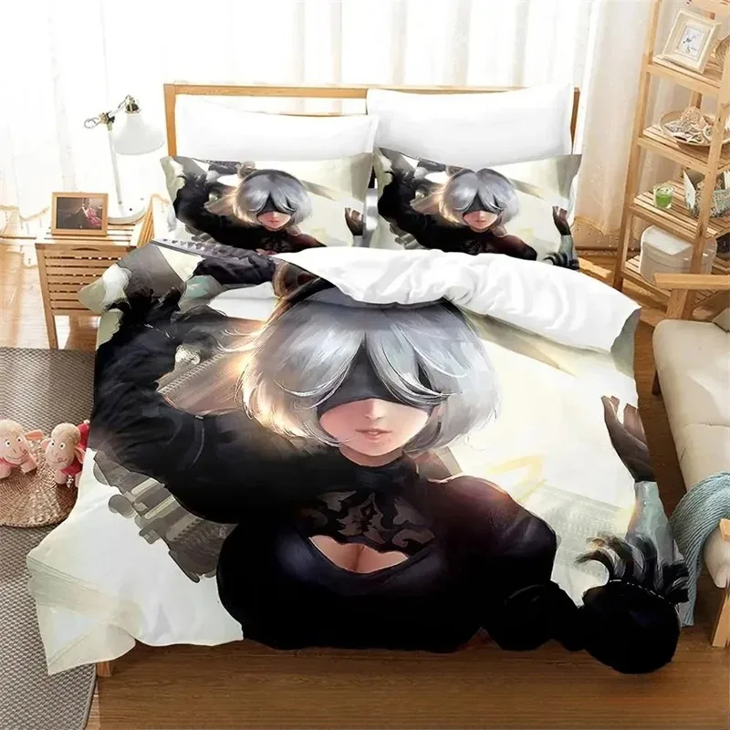 3D Print Anime Game NieR Automata 2B Bedding Set Boys Girls Twin Queen King Size Duvet Cover Pillowcase Bed boys Adult
3D Print Anime Game NieR Automata 2B Bedding Set Boys Girls Twin Queen King Size Duvet Cover Pillowcase Bed boys Adult
