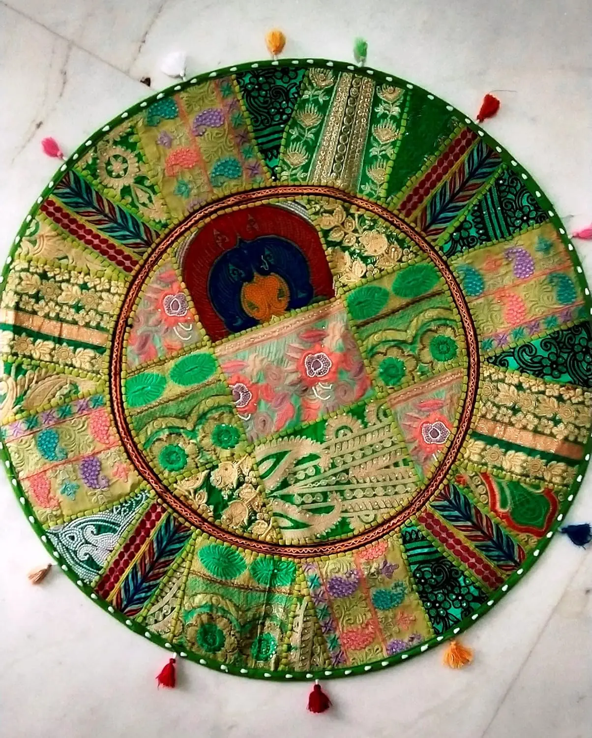 Indian Handmade Patchwork Codework Lime Green Pouf Cover Ottoman Round Floor Pillow Cushion Seating Throw Decorative Pom Cases
Indian Handmade Patchwork Codework Lime Green Pouf Cover Ottoman Round Floor Pillow Cushion Seating Throw Decorative Pom Cases