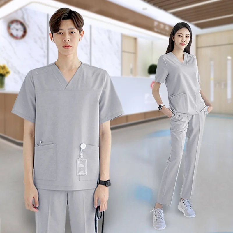 Korean Style Dental Nurse Uniform Top Bottom Separate Thin Short Sleeve Two Piece Set Women's Summer Workwear School Uniform
Korean Style Dental Nurse Uniform Top Bottom Separate Thin Short Sleeve Two Piece Set Women's Summer Workwear School Uniform