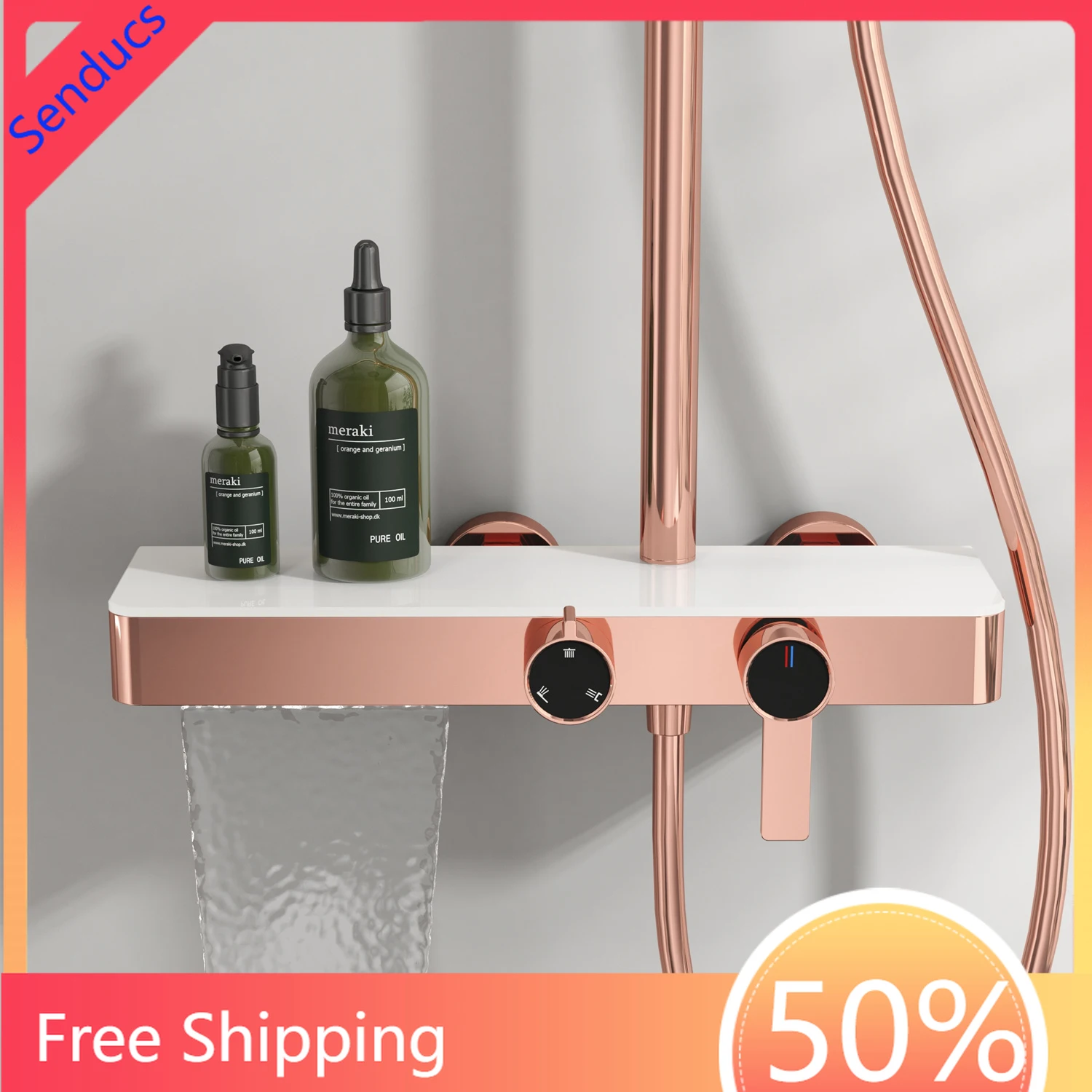 Rose Gold Piano Bathroom Shower Set Luxury Brass Hot Cold Mixer Faucet Rain Shower Head Complete Piano Bathroom Shower System
Rose Gold Piano Bathroom Shower Set Luxury Brass Hot Cold Mixer Faucet Rain Shower Head Complete Piano Bathroom Shower System
