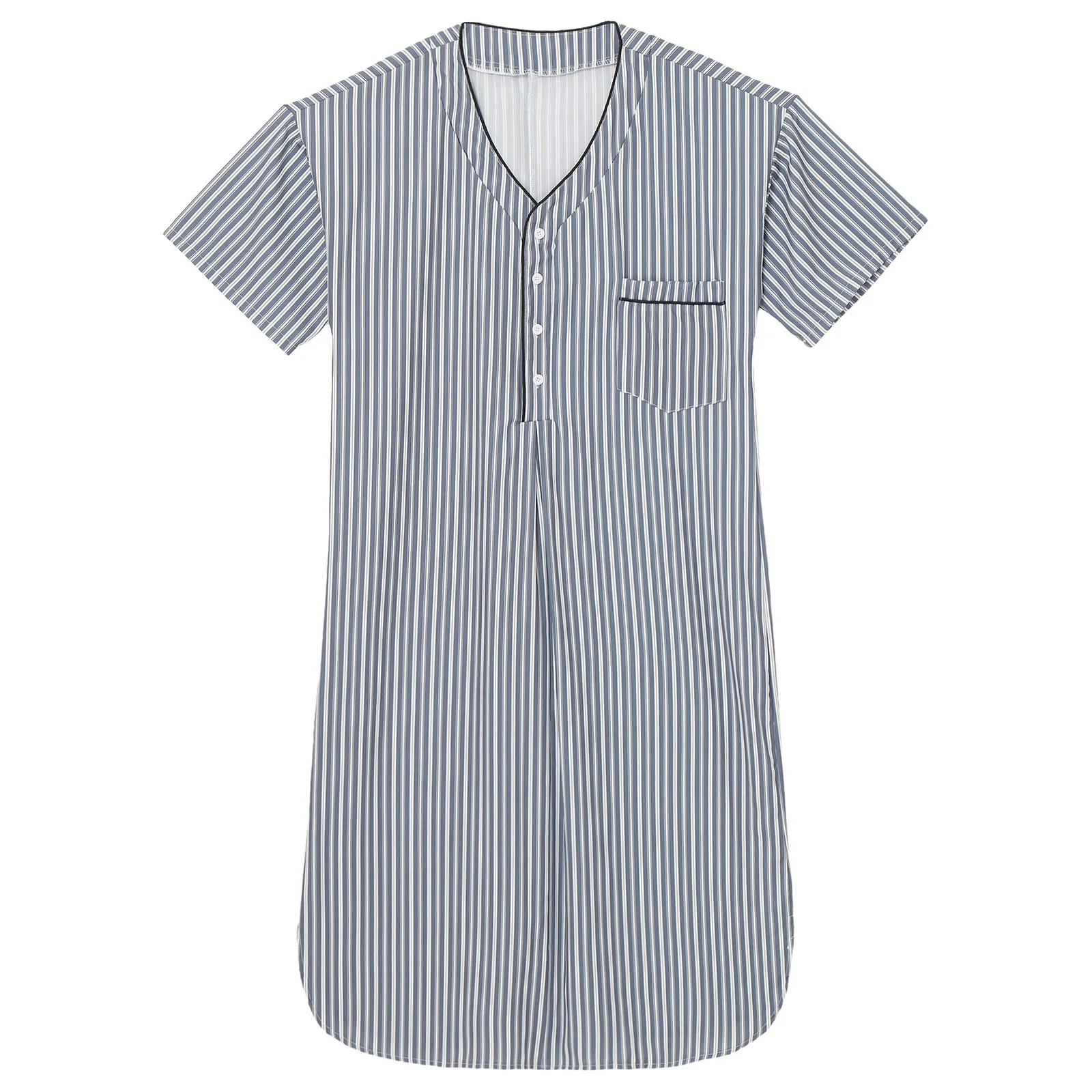 Adult Men's Short Sleeve Muslim Robe Striped V-Neck Button Homewear Sissy Robe Sleep Dress Pajamas Loungewear Home Nightwear
Adult Men's Short Sleeve Muslim Robe Striped V-Neck Button Homewear Sissy Robe Sleep Dress Pajamas Loungewear Home Nightwear