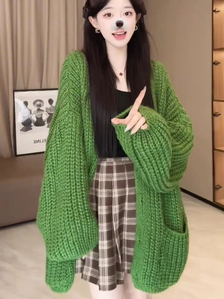 Loose Long Sve Knitted Sweater Women's Soft Cozy Korean Sle Autumn Winter New Arrival Open Cardigan Top for Young Women
Loose Long Sve Knitted Sweater Women's Soft Cozy Korean Sle Autumn Winter New Arrival Open Cardigan Top for Young Women