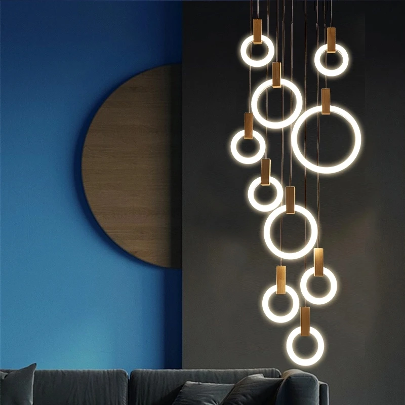 Staircase Long Pendant Light Modern Minimalist Villa Living Room Creative Personality Aura Rotating Duplex Pendant Lamps
Staircase Long Pendant Light Modern Minimalist Villa Living Room Creative Personality Aura Rotating Duplex Pendant Lamps