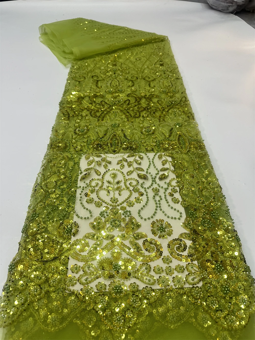 luxury african fabrics 5 meters French Tulle Lace Fabric 2025 High Quality Sequins Beads for Nigerian Wedding Dresses Fabric
luxury african fabrics 5 meters French Tulle Lace Fabric 2025 High Quality Sequins Beads for Nigerian Wedding Dresses Fabric