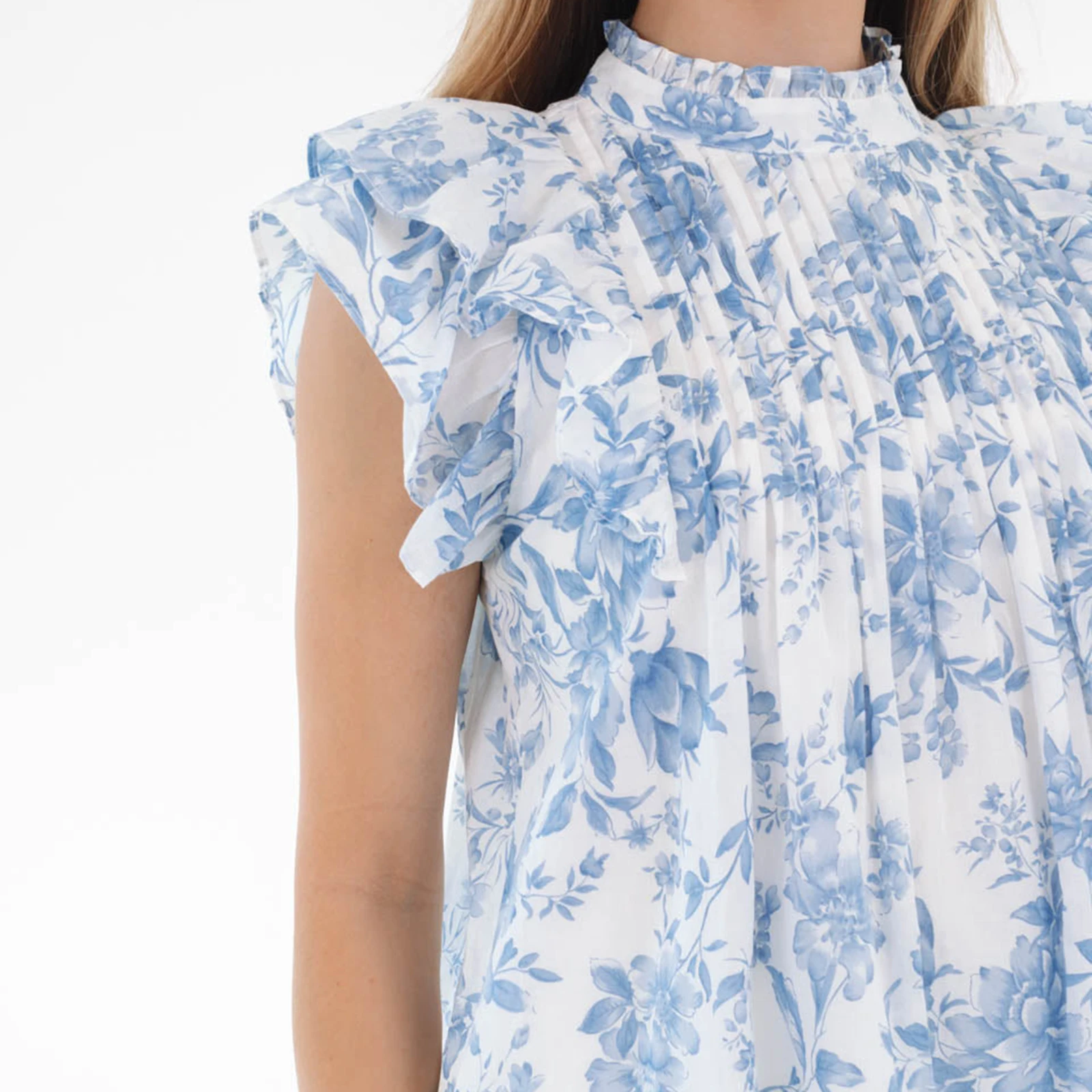 Women Summer Pleated T-Shirt Casual Floral Print Ruffled Flutter Sleeves Tops for Streetwear
Women Summer Pleated T-Shirt Casual Floral Print Ruffled Flutter Sleeves Tops for Streetwear
