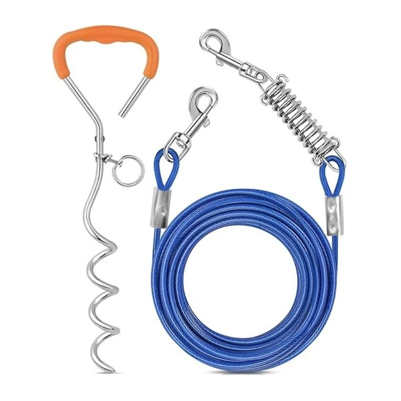U1JB Heavy Type Dog Tie Out Cable and Stakes Garden Ground Dogs Leads Leashes for Media to Large Dogs
U1JB Heavy Type Dog Tie Out Cable and Stakes Garden Ground Dogs Leads Leashes for Media to Large Dogs