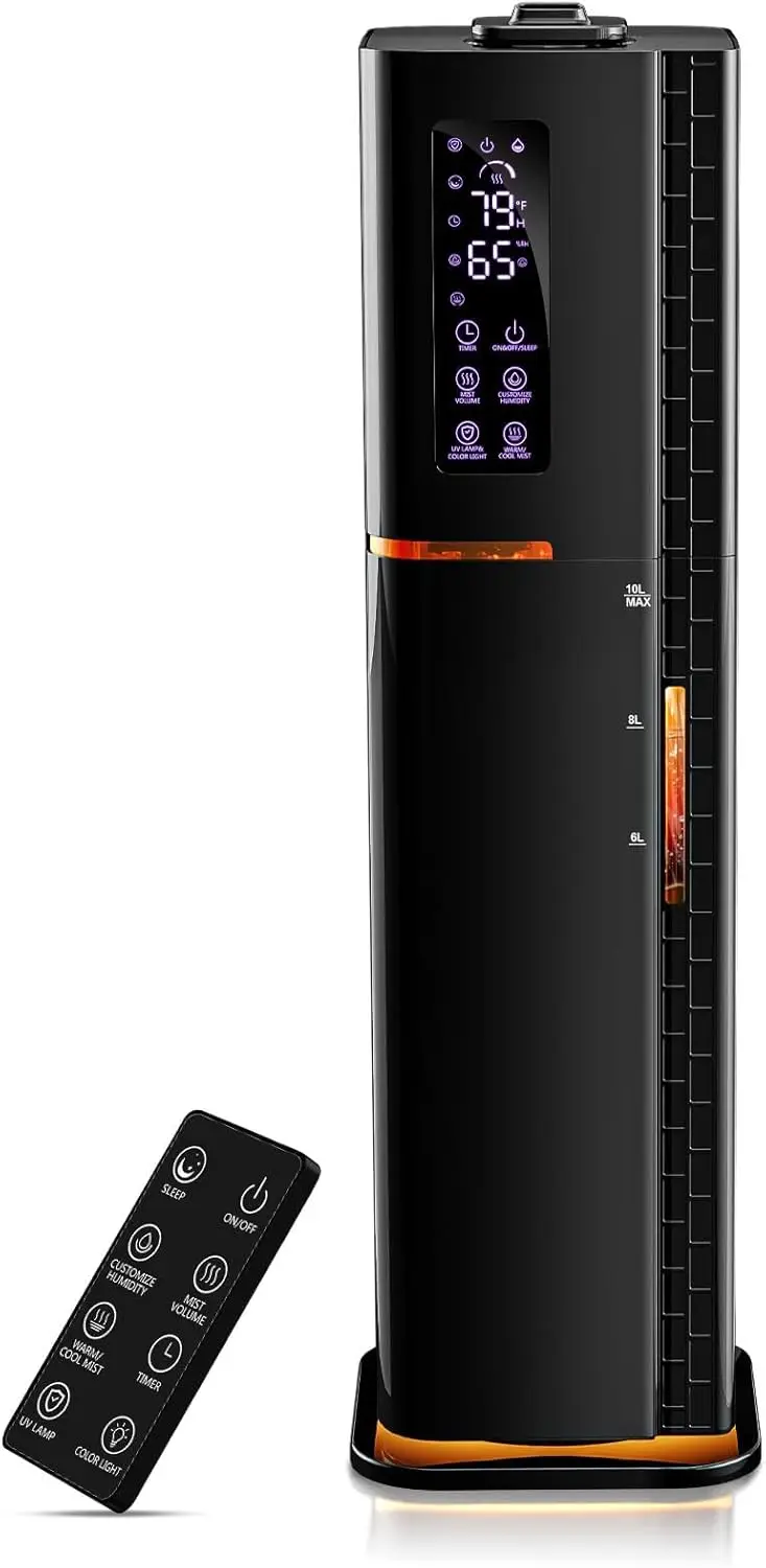 Увлажнитель воздуха с верхним заливом на 2,64 галлона для больших помещений, теплый и холодный туман до 500 кв. футов, 3 режима, таймер на 24 часа, бесшумная работа
Увлажнитель воздуха с верхним заливом на 2,64 галлона для больших помещений, теплый и холодный туман до 500 кв. футов, 3 режима, таймер на 24 часа, бесшумная работа