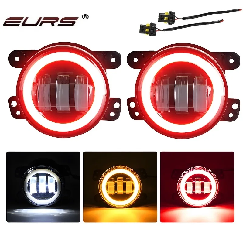 EURS 2PCS 4Inch Led Fog Lights Halo Ring DRL Off Road Fog Lamp For Chevrolet Wrangler JK TJ LJ Dodge Journey 150W Yellow White
EURS 2PCS 4Inch Led Fog Lights Halo Ring DRL Off Road Fog Lamp For Chevrolet Wrangler JK TJ LJ Dodge Journey 150W Yellow White