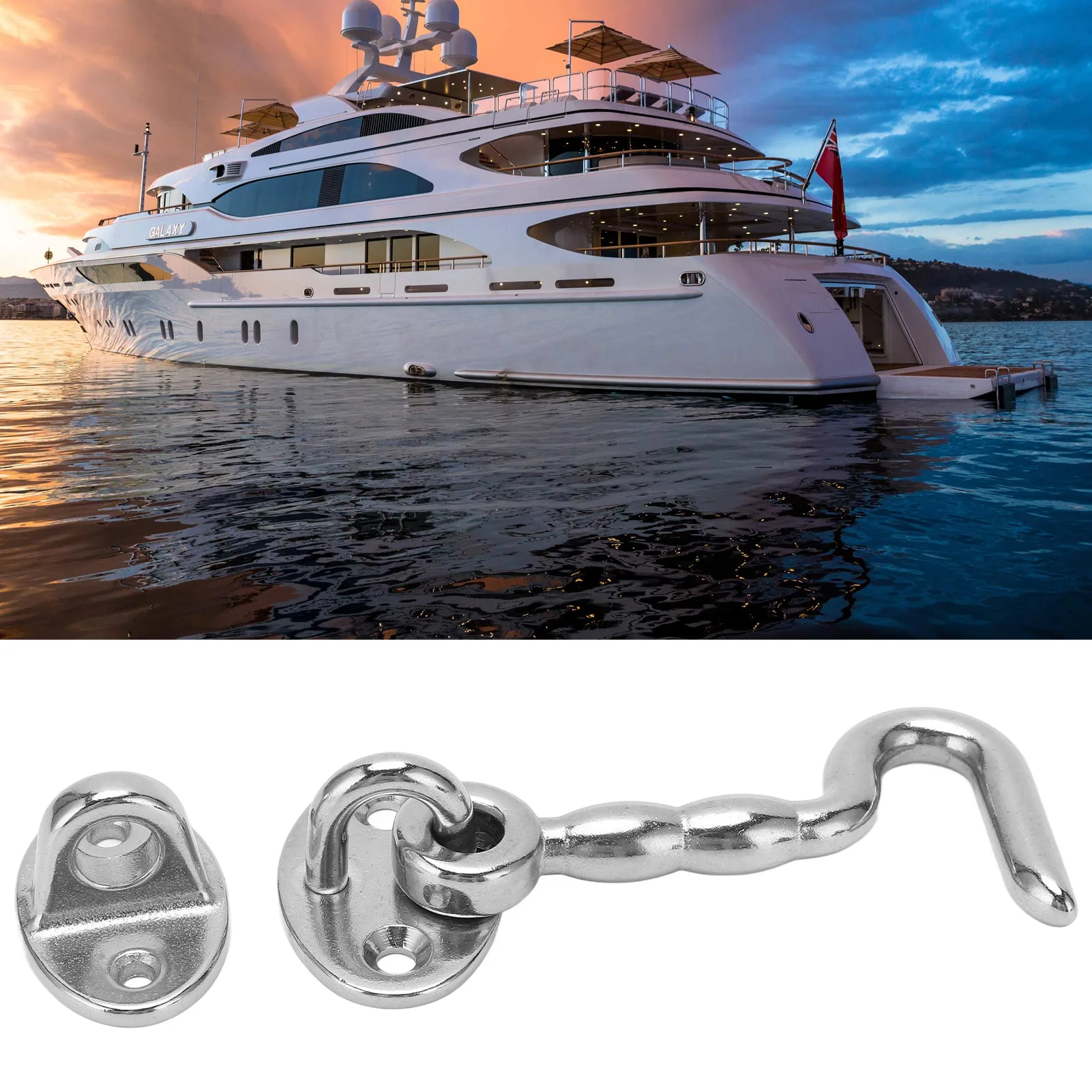 Door Latch Hook Privacy Hook with Eye Latch Heavy Duty Stainless Steel for Boat Ship Yacht
Door Latch Hook Privacy Hook with Eye Latch Heavy Duty Stainless Steel for Boat Ship Yacht