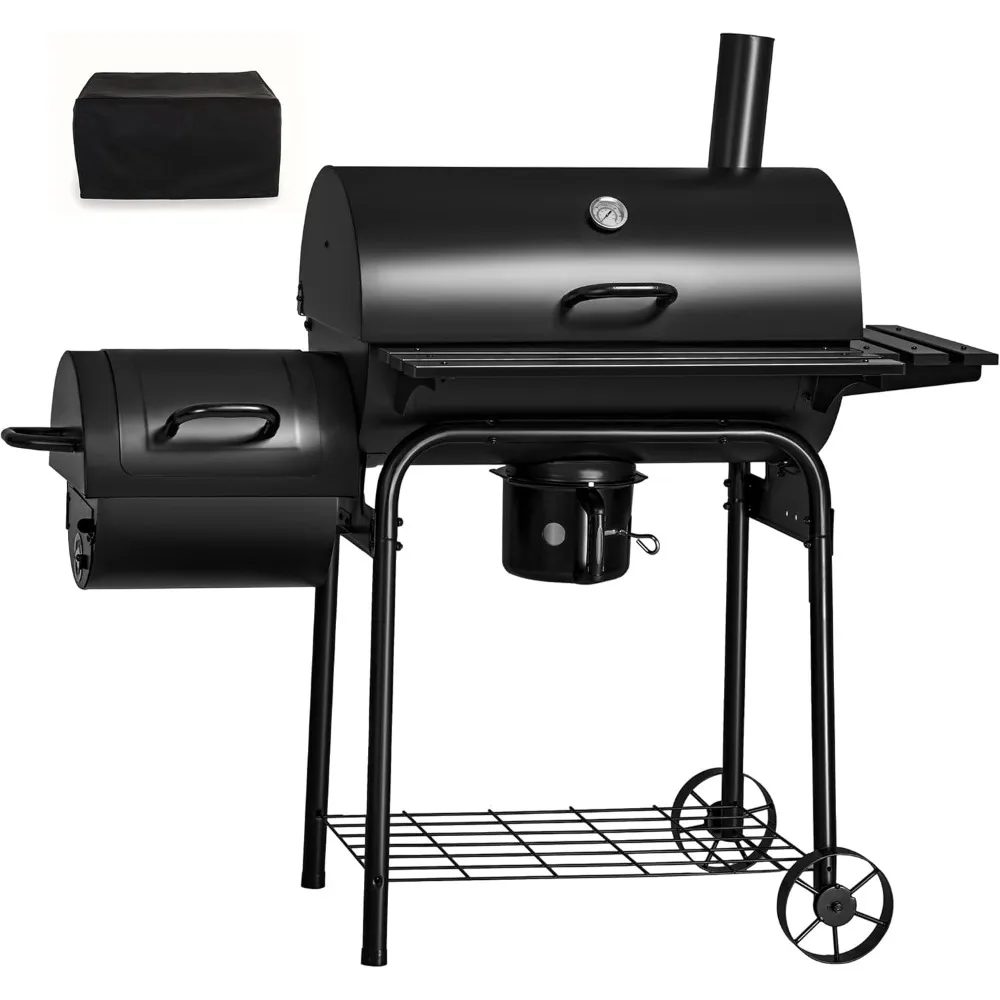 Grill Outdoor Charcoal Grills with Side Oven & Thermometer Offset Smoker with Ash Catcher & Cover for Camping Picnics, BBQ, Hik
Grill Outdoor Charcoal Grills with Side Oven & Thermometer Offset Smoker with Ash Catcher & Cover for Camping Picnics, BBQ, Hik