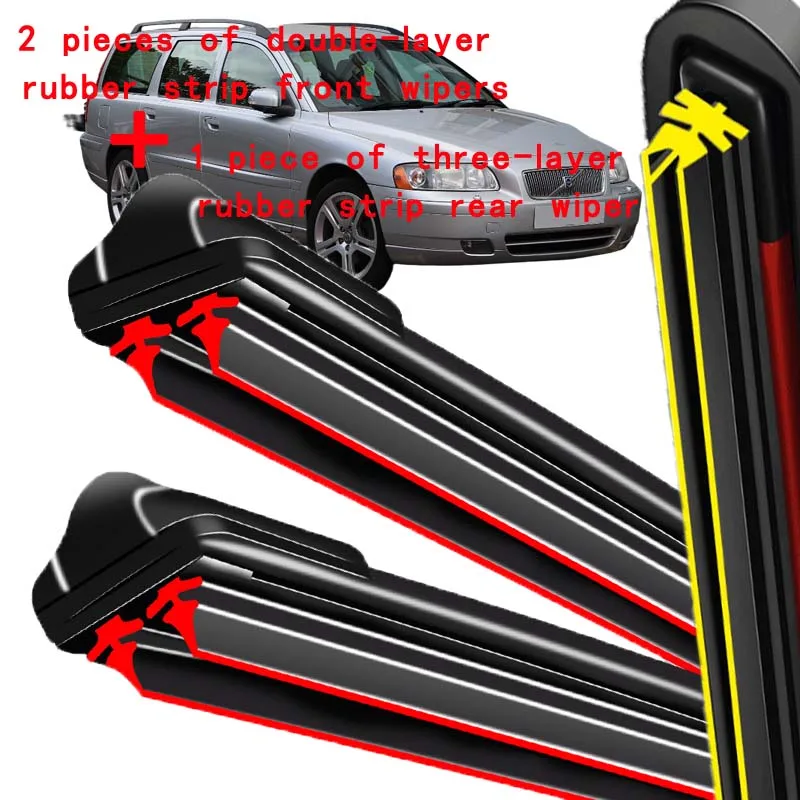 Wiper Front Rear Wiper Blades Set For VOLVO V70 II 2004 - 2007 2005 2006 Windshield Windscreen Window 24"+22"+15"
Wiper Front Rear Wiper Blades Set For VOLVO V70 II 2004 - 2007 2005 2006 Windshield Windscreen Window 24"+22"+15"