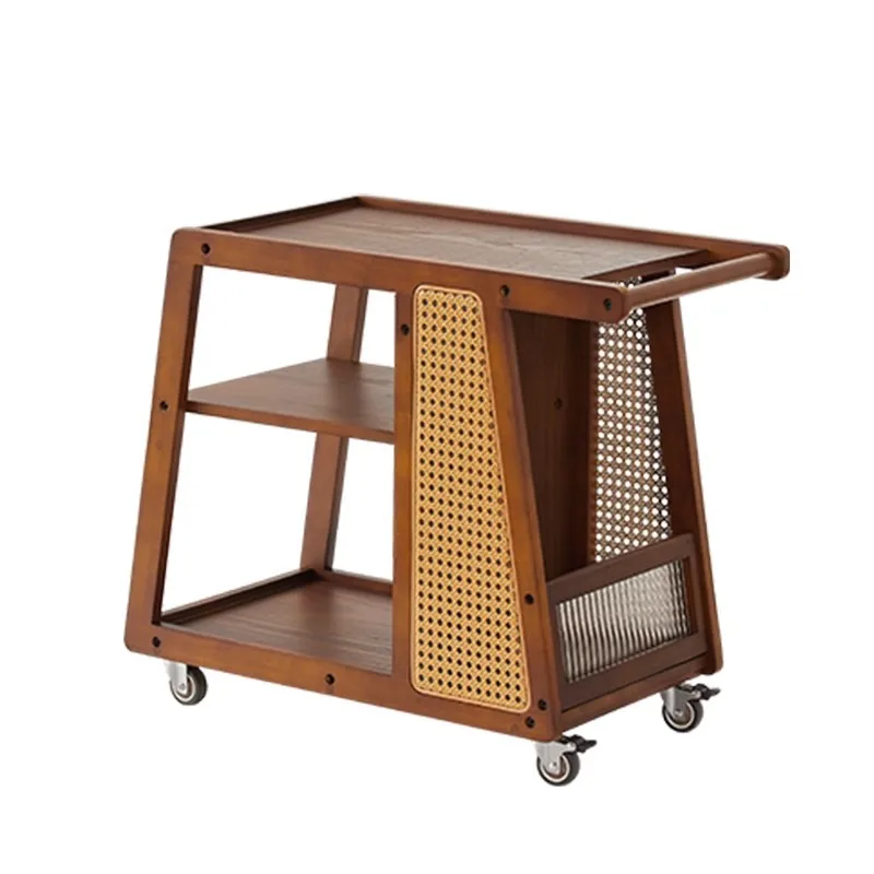 Medieval living room wooden mobile snack trolley family dining car with table board balcony coffee table bedside storage table
Medieval living room wooden mobile snack trolley family dining car with table board balcony coffee table bedside storage table