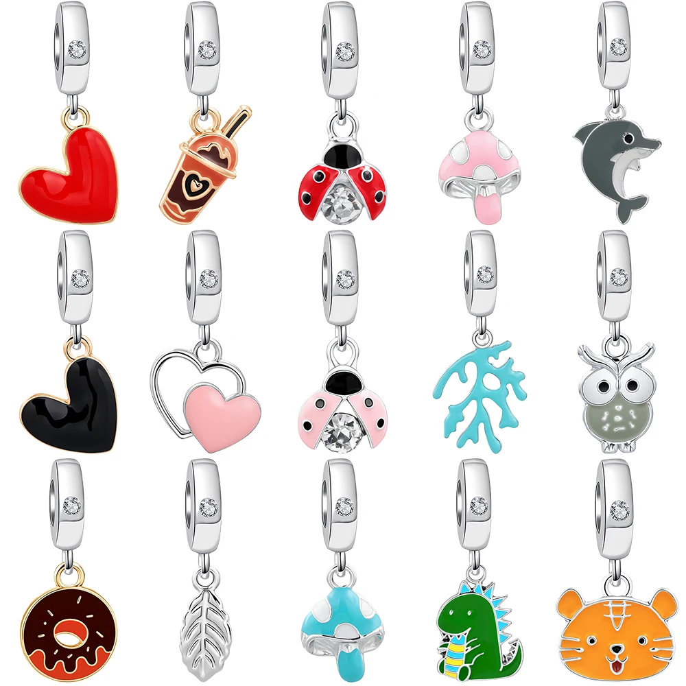 Silver Fashion Charm Pendant Beads Mushroom Ladybug Suitable For Original Men And Women DIY Bracelet Jewelry Accessories Gifts
Silver Fashion Charm Pendant Beads Mushroom Ladybug Suitable For Original Men And Women DIY Bracelet Jewelry Accessories Gifts