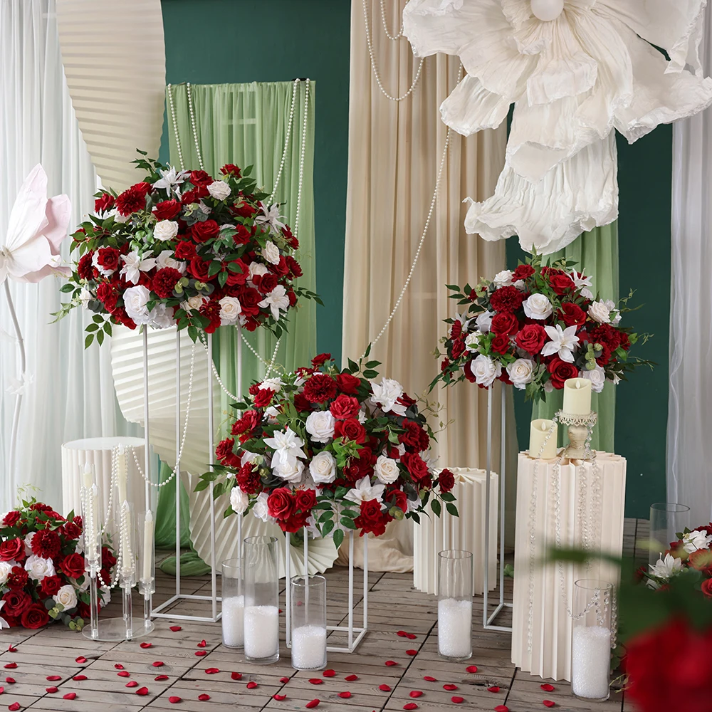 Crafted Artificial Flowers Ball Wedding Centerpieces for Tables Decoration Red White Rose Centerpiece Kunstbloemen Deco HY2645
Crafted Artificial Flowers Ball Wedding Centerpieces for Tables Decoration Red White Rose Centerpiece Kunstbloemen Deco HY2645