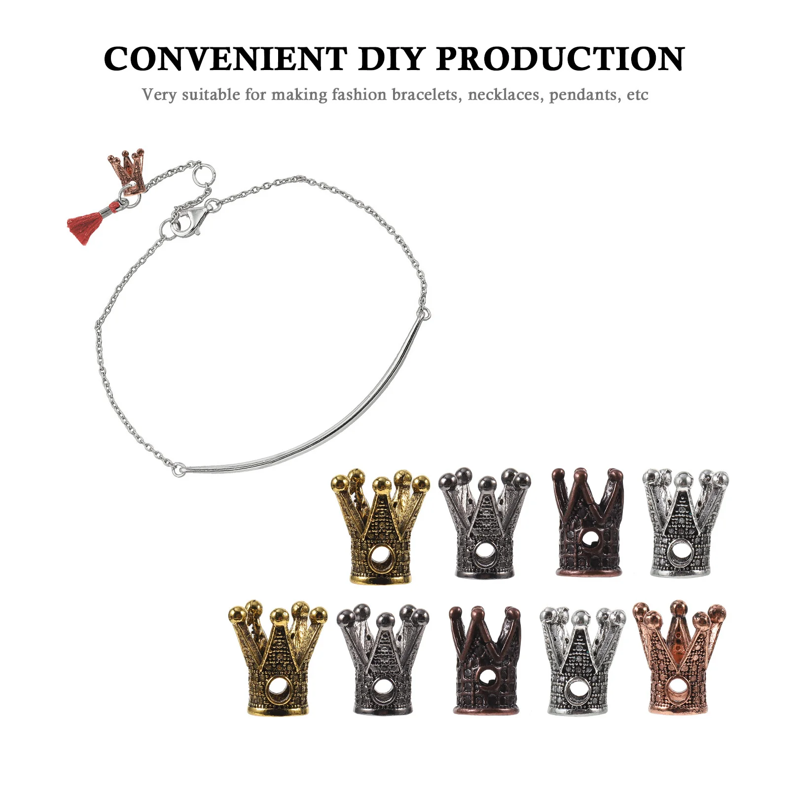 10 шт., модные подвески в виде короны, металлические разделительные бусины из сплава, аксессуары для изготовления ювелирных изделий для браслетов «сделай сам», ожерелья
10 шт., модные подвески в виде короны, металлические разделительные бусины из сплава, аксессуары для изготовления ювелирных изделий для браслетов «сделай сам», ожерелья