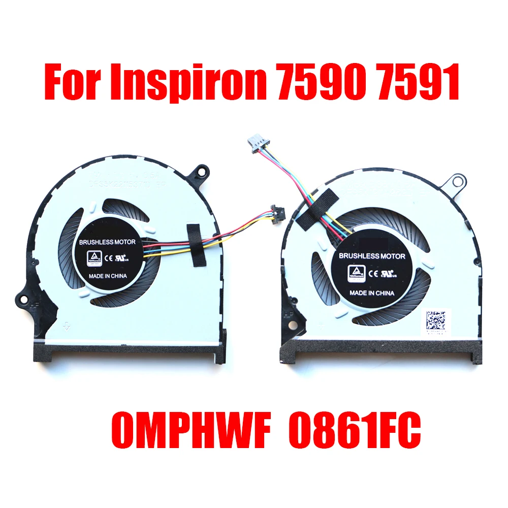 Вентилятор графического процессора ноутбука для DELL Inspiron 7590 7591 0MPHWF MPHWF 0861FC 861FC DFS5K22115371D FM69 DFS5K12114262D FM6A DC5V 0,5A A 
Вентилятор графического процессора ноутбука для DELL Inspiron 7590 7591 0MPHWF MPHWF 0861FC 861FC DFS5K22115371D FM69 DFS5K12114262D FM6A DC5V 0,5A A