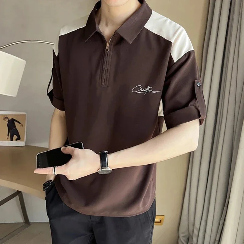 Alphabet With Collar T Shirt for Men Tee Elastic Vintage Fashion Wholesale Short Quarter Sleeve 5xl Hot Chic Xl Man Polo Shirts
Alphabet With Collar T Shirt for Men Tee Elastic Vintage Fashion Wholesale Short Quarter Sleeve 5xl Hot Chic Xl Man Polo Shirts