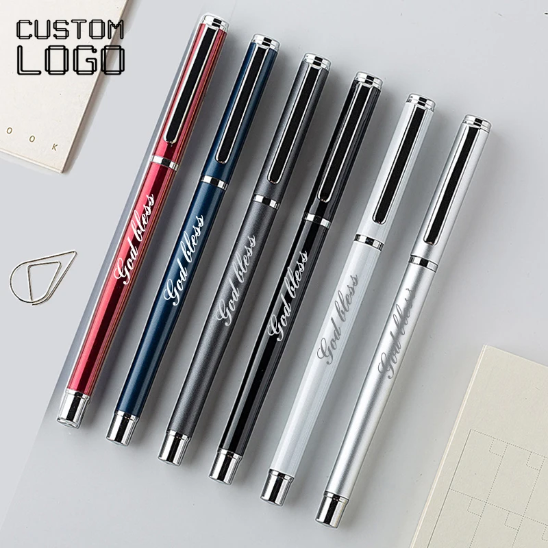 Exquisite Metal Gel Pens Laser Carving Personalized Logo Office Accessories Birthday Party Gifts Students Stationery Supplies
Exquisite Metal Gel Pens Laser Carving Personalized Logo Office Accessories Birthday Party Gifts Students Stationery Supplies