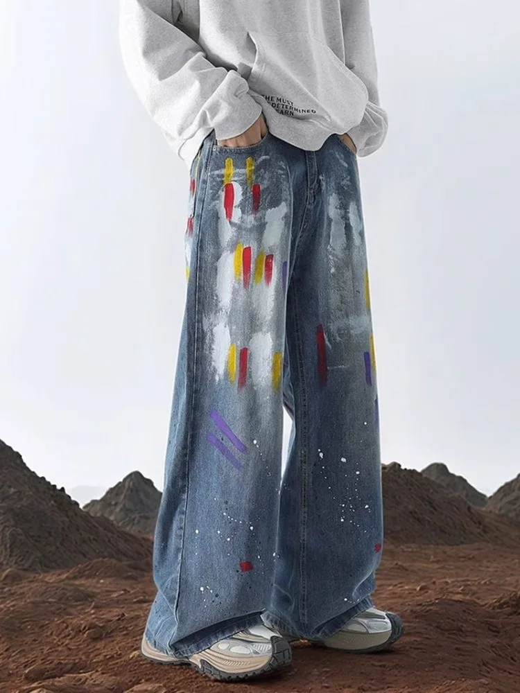 Spring Personalized Hip-hop High Street American Style Graffiti Straight Leg Jeans Men Women Trendy Washed Loose Casual Pants
Spring Personalized Hip-hop High Street American Style Graffiti Straight Leg Jeans Men Women Trendy Washed Loose Casual Pants