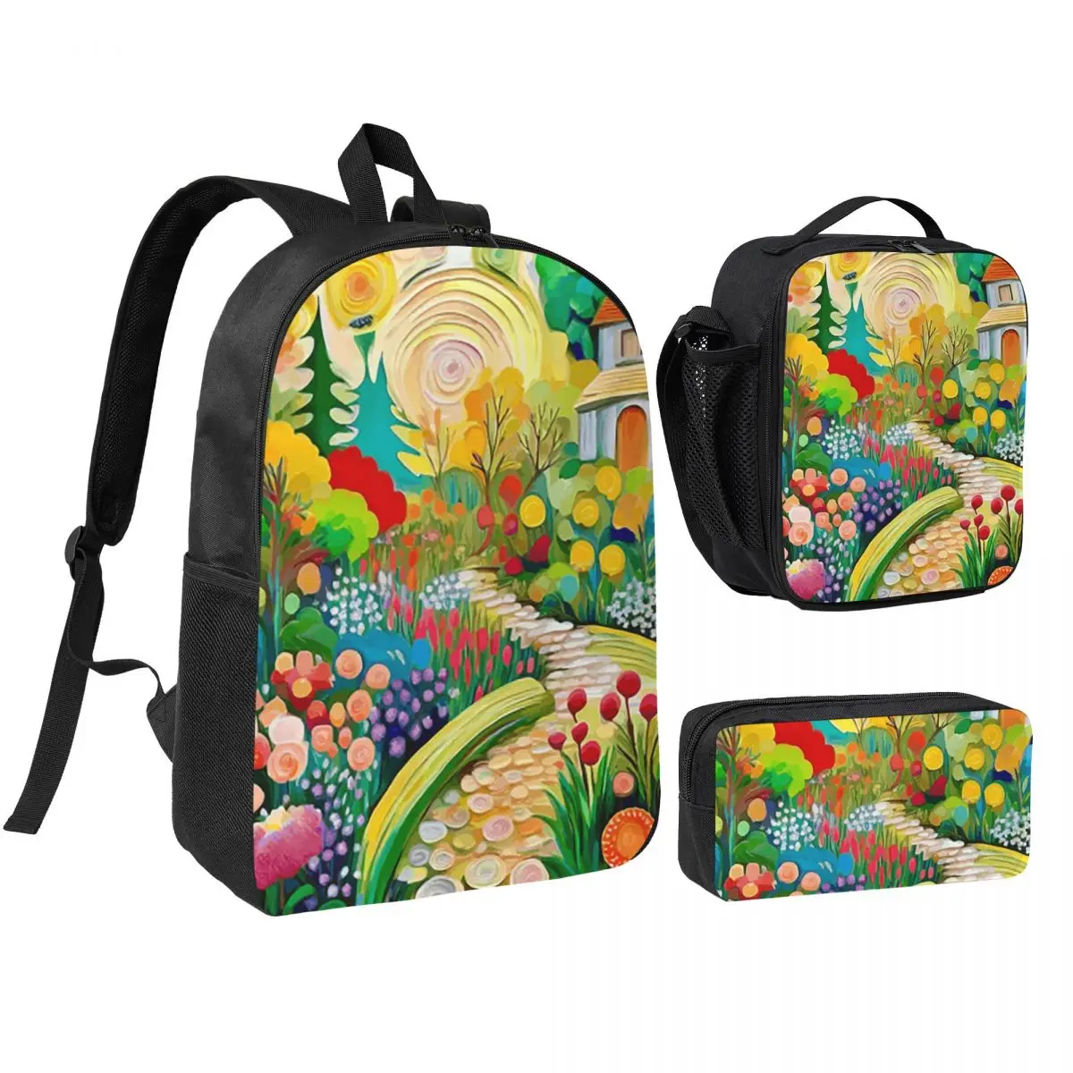 Gustav Klimt Flower Garden With Cottage Backpack BookBag School Bag Computer Shoulder Bags 3ps Insulated Lunch Bag Pencil Case
Gustav Klimt Flower Garden With Cottage Backpack BookBag School Bag Computer Shoulder Bags 3ps Insulated Lunch Bag Pencil Case