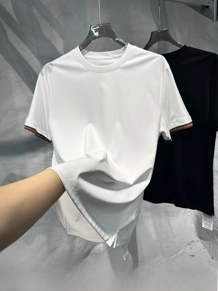 High-End Supima Cotton Busin Casual ort Sve Men's T-irt Laid-Ba Luxury Sle Summer Thin Stand Fit round Ne
High-End Supima Cotton Busin Casual ort Sve Men's T-irt Laid-Ba Luxury Sle Summer Thin Stand Fit round Ne