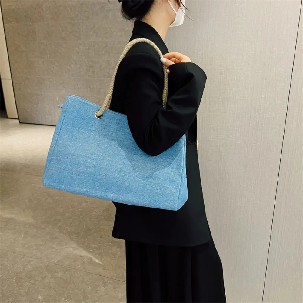 Simple Large Capacity Solid Color Handbag Shoulder Bag Beach Bag Linen Tote Bag Zipper Ethnic Style Handba Girls
Simple Large Capacity Solid Color Handbag Shoulder Bag Beach Bag Linen Tote Bag Zipper Ethnic Style Handba Girls