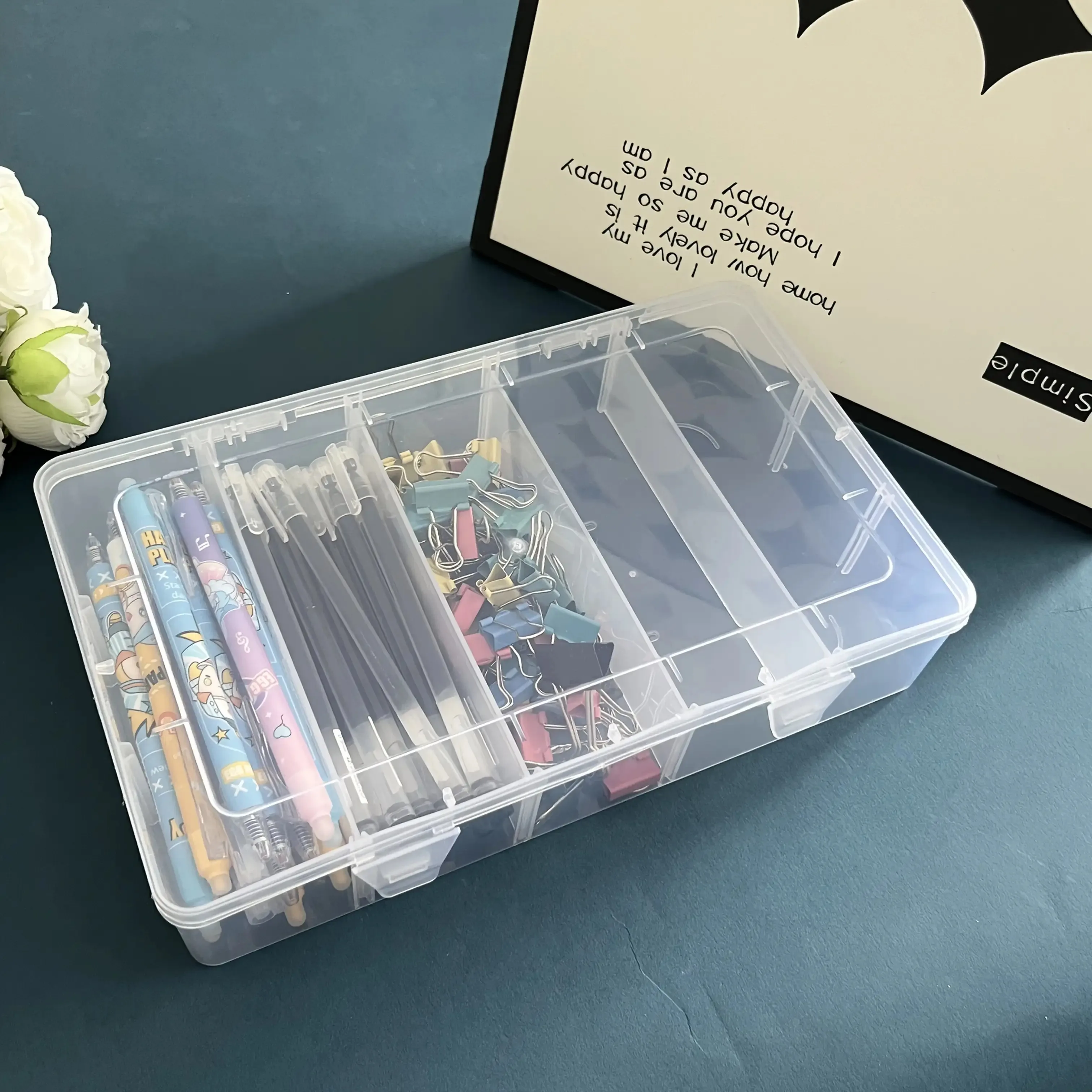 5-Compartment Adjustable Organizer with Dividers - Durable multi-organizer suitable for office supplies,And Home Storage Boxes
5-Compartment Adjustable Organizer with Dividers - Durable multi-organizer suitable for office supplies,And Home Storage Boxes