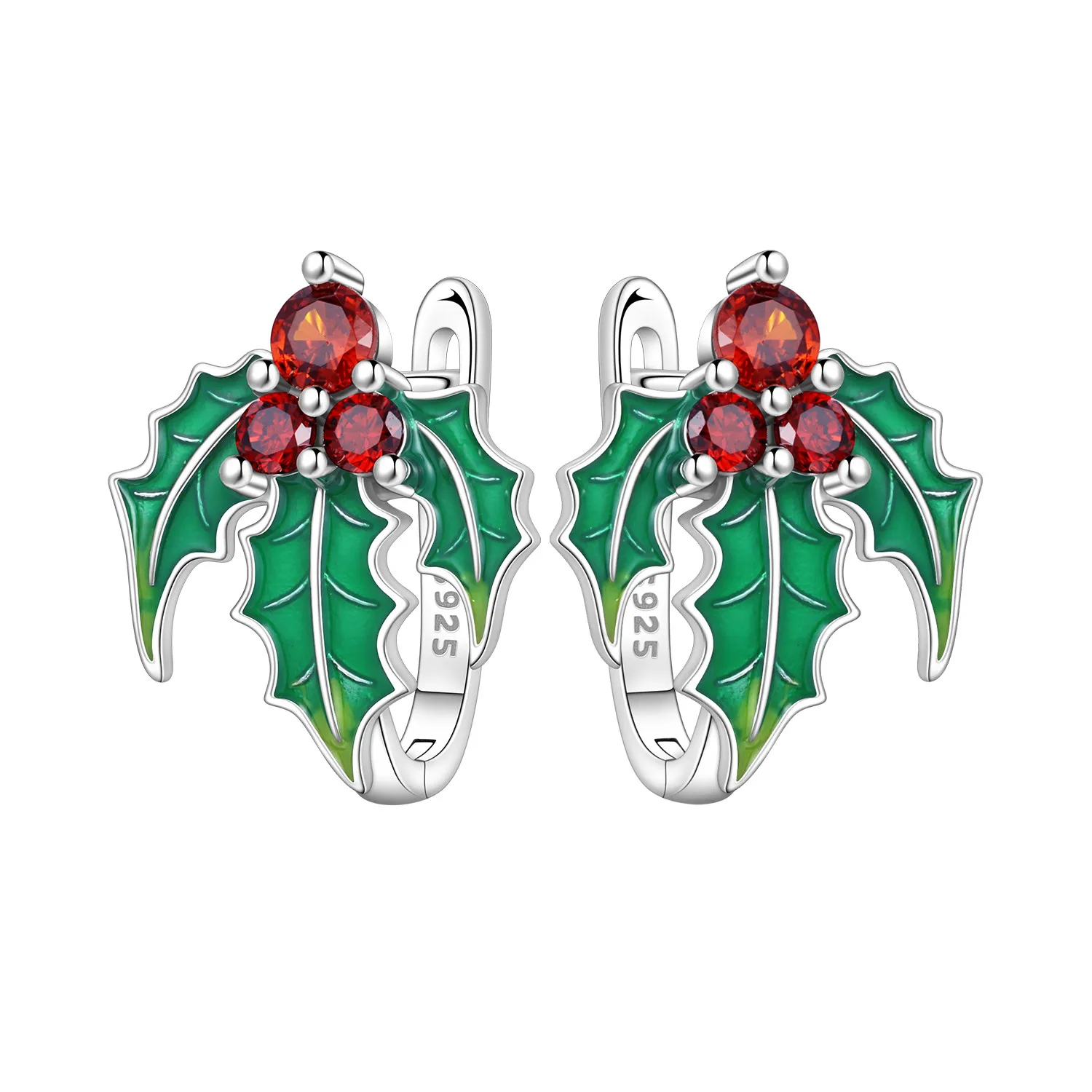 PANPOKI S925 Sterling Silver Green Christmas Holly Earrings Hoop Earrings Women Jewelry Original Trendy Anniversary Gifts
PANPOKI S925 Sterling Silver Green Christmas Holly Earrings Hoop Earrings Women Jewelry Original Trendy Anniversary Gifts