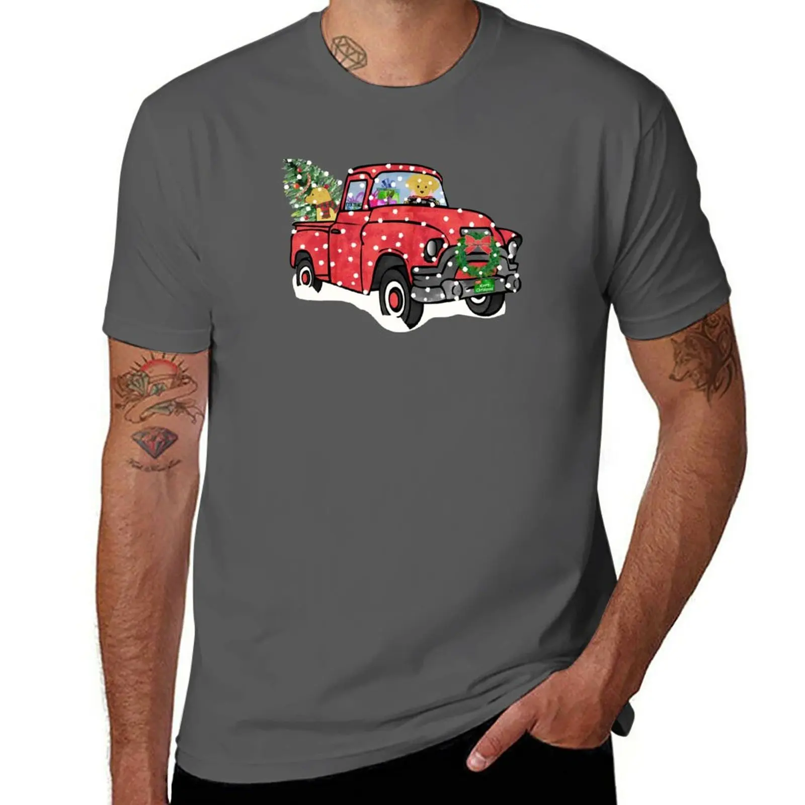 Golden Retrievers Christmas Red Truck T-Shirt tops summer clothes customized t shirts men graphic t shirts
Golden Retrievers Christmas Red Truck T-Shirt tops summer clothes customized t shirts men graphic t shirts
