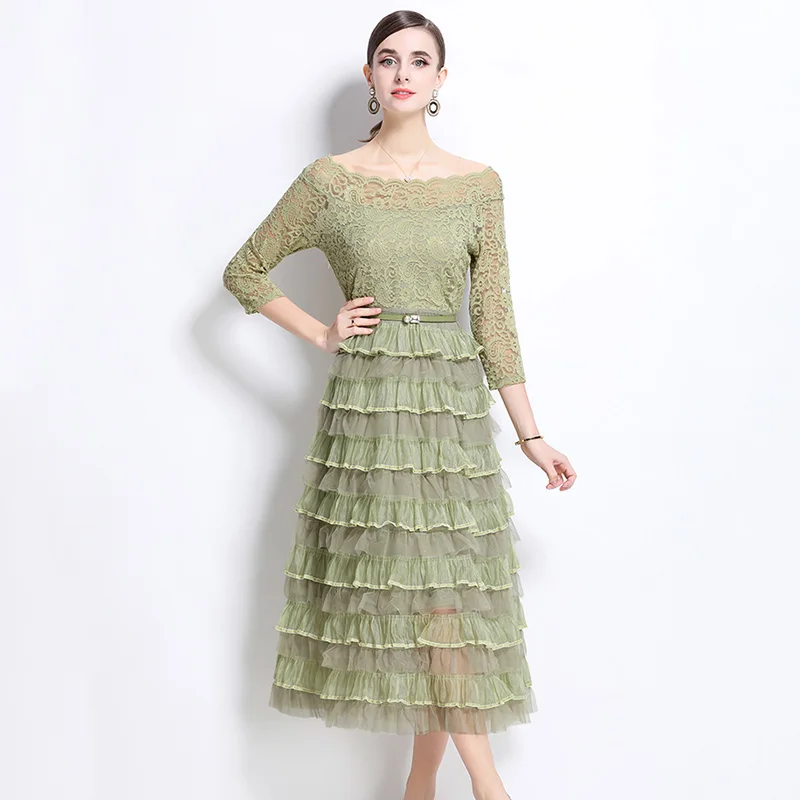 French Retro High-End Luxury Women's Dress Elegant Slim Lace Patchwork Mesh Long Dress M-2XL Party Vestidos
French Retro High-End Luxury Women's Dress Elegant Slim Lace Patchwork Mesh Long Dress M-2XL Party Vestidos